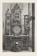 THE FAMOUS ASTRONOMICAL CLOCK AT STRASBOURG CATHEDRAL, FRANCE, 1870