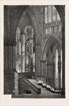 INTERIOR OF STRASBOURG CATHEDRAL, FRANCE, 1870