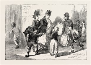 LIFE IN TOURS, FRANCE: SELLING PARIS PAPERS, 1870