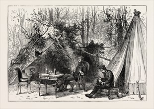 FRANCO-PRUSSIAN WAR: OUTPOST IN A WOOD OF SWEET CHESTNUTS, FRANCE, 1870