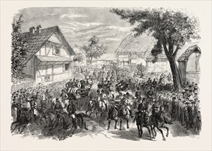 RETURNING FROM BADEN RACES THE VILLAGE IFFEZHEIM, GERMANY, 1865