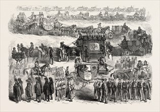 FUNERAL OF LORD PALMERSTON: THE PROCESSION FROM CAMBRIDGE HOUSE TO WESTMINSTER ABBEY, LONDON, UK,