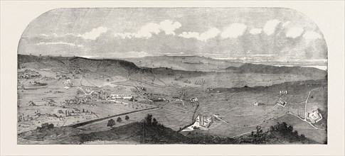 VIEW OF THE TOWN AND FORTIFICATIONS OF SCHUMLA, 1854, CRIMEAN WAR, BULGARIA