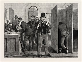 A PARLIAMENTARY ELECTION THE NINETEENTH CENTURY: VOTING BY BALLOT, UK, 1873
