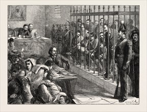 TRIAL OF A BAND OF ITALIAN BRIGANDS AT AQUILA, ITALY, 1873