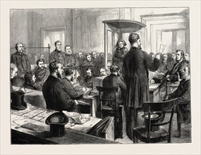 THE GREAT CITY FORGERIES: EXAMINATION OF BIDWELL AND NOYES AT THE MANSION HOUSE, LONDON, UK, 1873