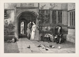 PLEADING THE OLD CAUSE, FROM THE PAINTING BY W.F. YEAMES, A.R.A., IN THE ROYAL ACADEMY, UK, 1873