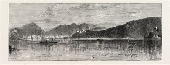 SIR BARTLE FRERE'S ANTI-SLAVERY MISSION: VIEW OF MUSCAT, ARABIA, 1873