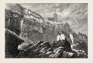 THE LANDSLIP AT WHITBY, UK, 1871