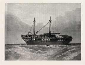 THE OLD HULK, FROM THE OLD PAINTING BY T.L. ROWBOTHAM