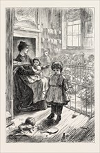 THE CRECHE, OR BABY'S HOME, IN STEPNEY, LONDON, UK, 1871: THE PLAY ROOM