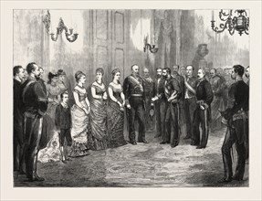 THE BETROTHAL OF THE KING OF SPAIN: THE KING'S ENVOY FORMALLY ASKING THE DUKE OF MONTPENSIER FOR