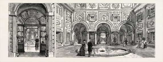 THE VILLA PALMIERI, FLORENCE, ITALY, 1888 engraving