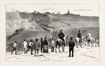 THE END OF THE BATTLE, AT DOVER, UK, britain, united kingdom, u.k., great britain, 1888 engraving