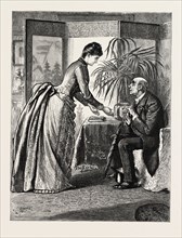 DRAWN BY GEORGE DU MAURIER, THE OLD MAN AND THE LADY.  George Louis Palmella Busson du Maurier,