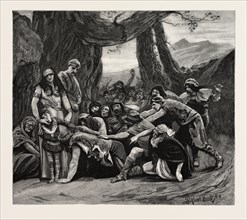 THE GYPSIES WORSHIPPING THE STOLEN CHILD, SCENE FROM THE SORCERESS, 1888 engraving