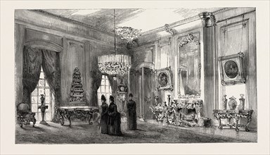 HER MAJESTY'S SITTING-ROOM IN THE PALACE, CHARLOTTENBURG GERMANY, 1888 engraving