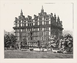 THE NEW BUILDINGS AT ALBERT GATE LONDON , UK, britain, united kingdom, u.k., great britain, 1888