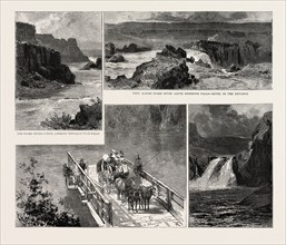 THE GREAT SHOSHONE FALLS, IDAHO TERRITORY, U.S.A., America, United States, 1888 engraving