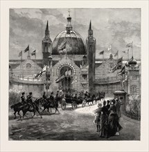THE GLASGOW INTERNATIONAL EXHIBITION,  ARRIVAL OF THE PRINCE AND PRINCESS AT THE GRAND ENTRANCE,