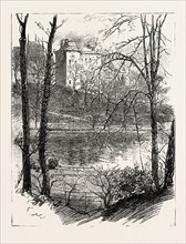 QUEEN MARY'S TOWER, UK, britain, united kingdom, u.k., great britain, 1888 engraving