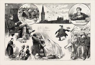 The Glasgow university extension scheme, Engraving 1890, UK, Britain, British, united kingdom,