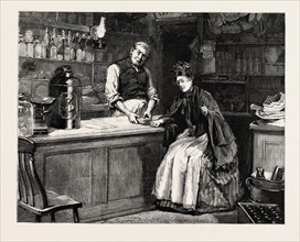 DRAWN BY PERCY MACQUOID, THE SHOPKEEPER, Percy Macquoid, 1852-1925, was an English artist and