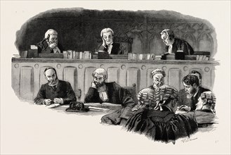 THE FIRST COURT OF APPEAL, engraving 1890, UK, U.K., Britain, British, Europe, United Kingdom,