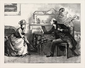 DRAWN BY PERCY MACQUOID, THE SPEECH, Percy Macquoid, 1852-1925, was an English artist and