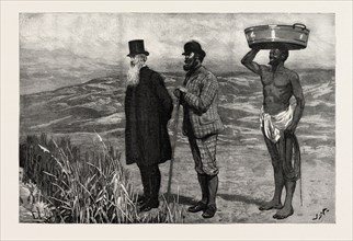 CONFIRMATION MORNING, KAFFIR LAND, HIS LORDSHIP ON THE WRONG SIDE, engraving 1890