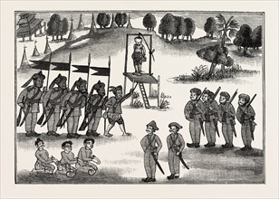 LIFE OF A BURMESE DACOIT, AND EXECUTED, engraving 1890