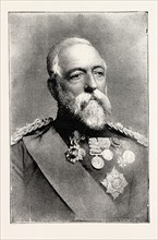 GENERAL SIR DANIEL LYSONS, G.C.B. Constab!e of H.M. Tower, engraving 1890, UK, U.K., Britain,