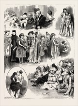 JUVENILE FANCY DRESS BALL AT THE MANSION HOUSE, engraving 1890, UK, U.K., Britain, British, Europe,