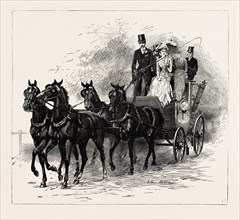 A DRIVE TO HURLINGHAM, engraving 1890