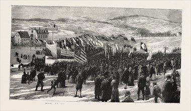 THE FISHERIES QUESTION IN NEWFOUNDLAND, engraving 1890