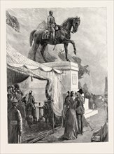 THE STATUE OF THE LATE PRINCE CONSORT IN WINDSOR GREAT PARK, engraving 1890, UK, U.K., Britain,