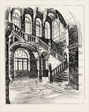 THE IMPERIAL INSTITUTE, LONDON, EAST STAIRCASE TO FIRST AND SECOND FLOORS, Offices and Sample Rooms