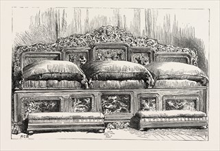 GENERAL GORDON'S CHINESE THRONE, engraving 1890