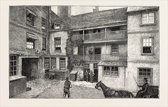 GARTER INN AT WINDSOR, engraving 1890, UK, U.K., Britain, British, Europe, United Kingdom, Great
