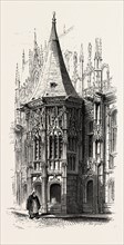 Pavilion, Palais de justice, Rouen, NORMANDY AND BRITTANY, FRANCE, 19th century engraving