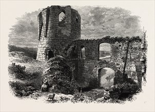 Chateau Gaillard, NORMANDY AND BRITTANY, FRANCE, 19th century engraving