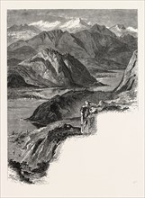 The alps from Monte Generoso, the Italian lakes, Italy, 19th century engraving