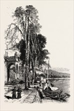 Luino, Lago Maggiore, the Italian lakes, Italy, 19th century engraving