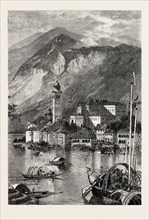 ISLAND OF ST. GIULIO, LAKE OF ORTA, the Italian lakes, Italy, 19th century engraving