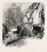 Tunnel on the St. Gothard Road, near Andermatt, Switzerland, the passes of the alps, 19th century