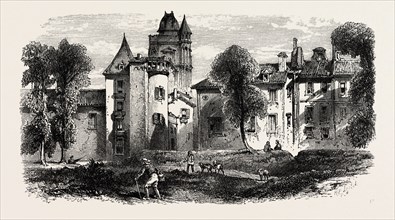 Chateau at Bayonne, THE PYRENEES, FRANCE, 19th century engraving