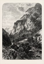 IN THE VAL D'OSSAU, THE PYRENEES, FRANCE, 19th century engraving