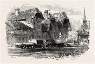 Escholtzmatt, Bernese oberland, Berner Oberland, Switzerland, 19th century engraving