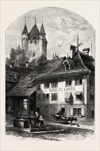 Thun, Bernese oberland, Berner Oberland, Switzerland, 19th century engraving