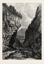 ENTRANCE TO THE GASTEREN THAL, Bernese oberland, Berner Oberland, Switzerland, 19th century